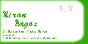miron magos business card